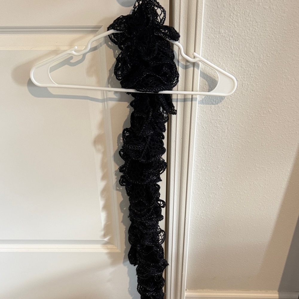 Elegant Black Lace Scarf